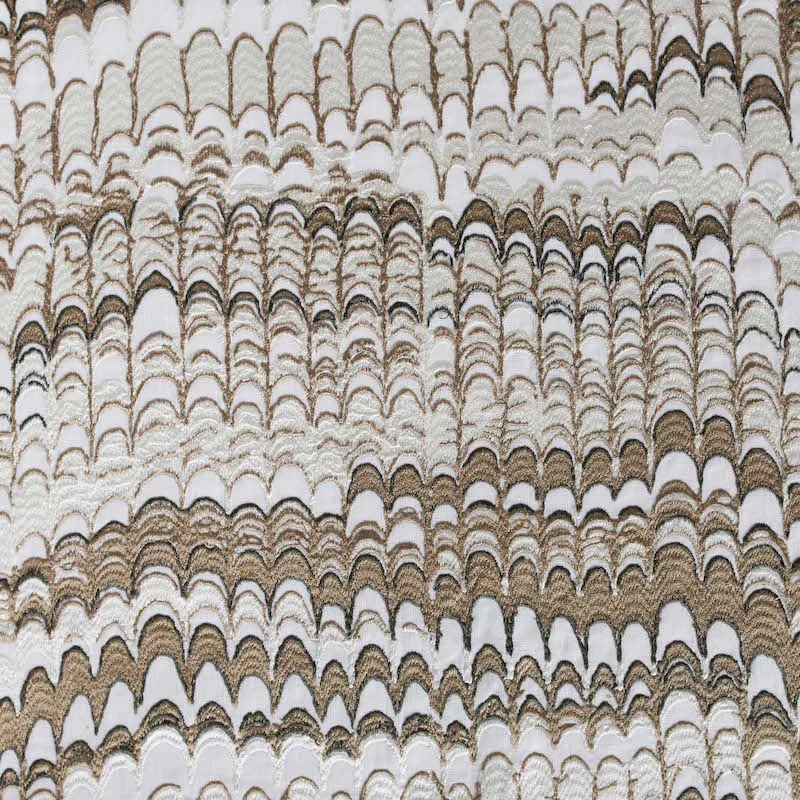 Draperii de in deosebite cu model abstract mocha mousse